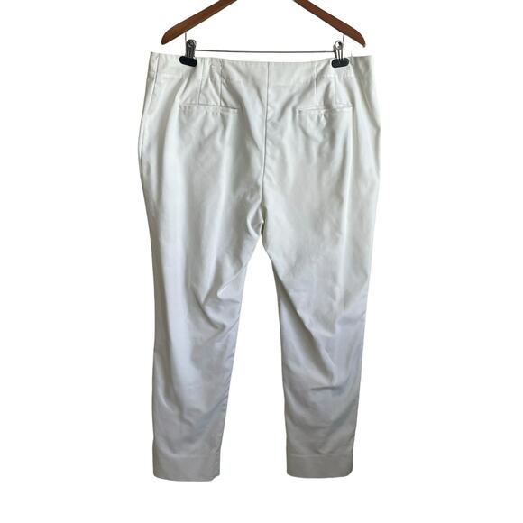 Chicos Women Cotton Pants XL White Straight Leg Classic Officewear Minimalistic - Picture 3 of 8